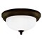 Westinghouse Fixture Ceiling Flush-Mount 60W 2Lght Classic 13In ORB Frost White Alabstr Glass 6429100 - alternate 1